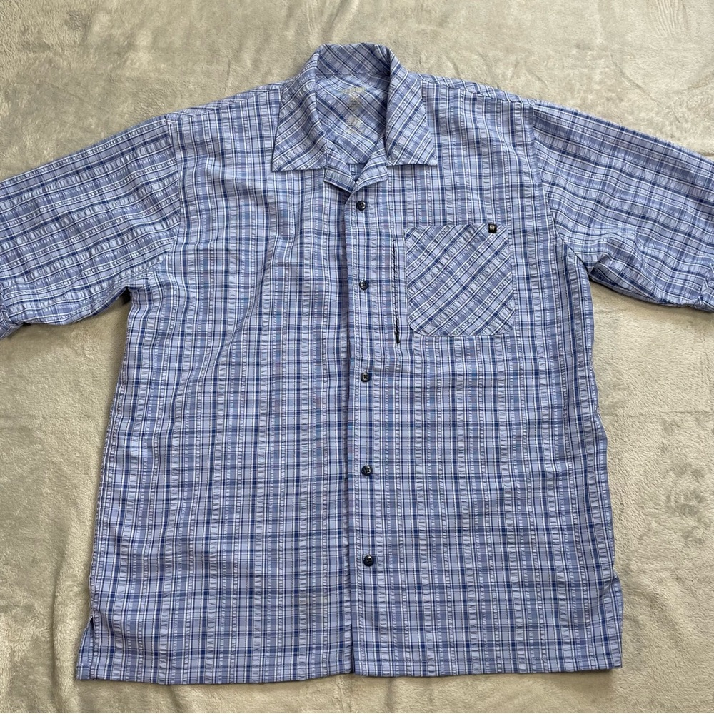 Blackhawk Shirt Large Men’s WarriorWear 1700 Tactical Textured Blue Plaid